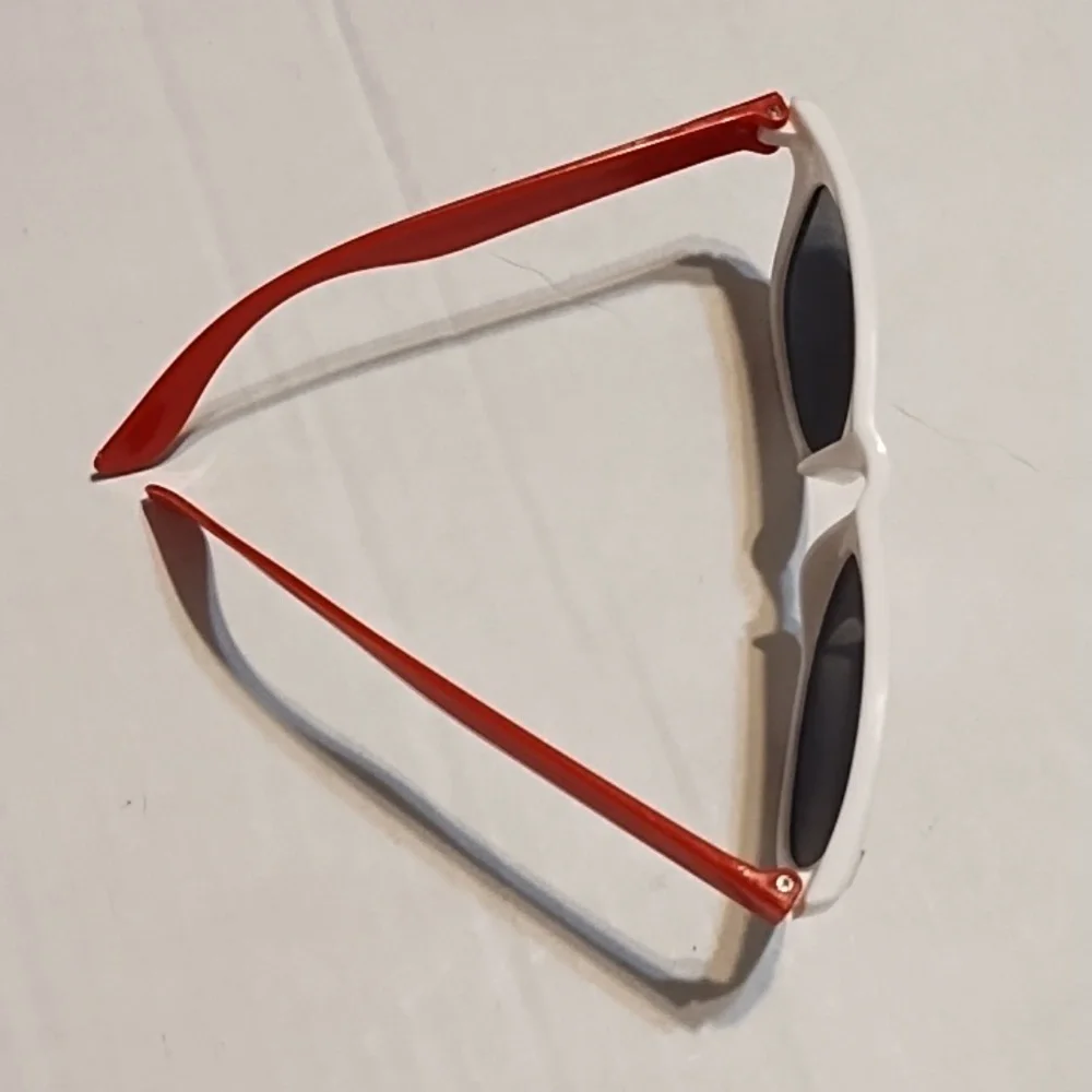 White Sunglasses with Dark Lenses